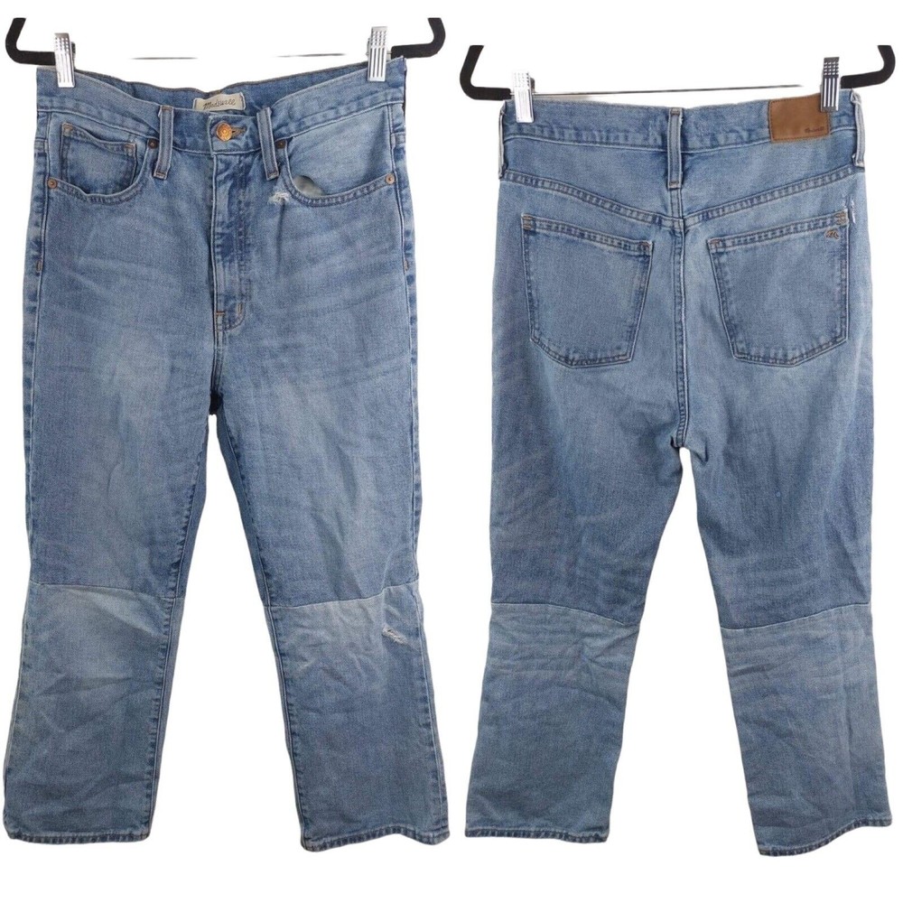 Madewell Jeans Retro Bootcut Size 27 Crop High Rise Women's Denim Blue Relaxed